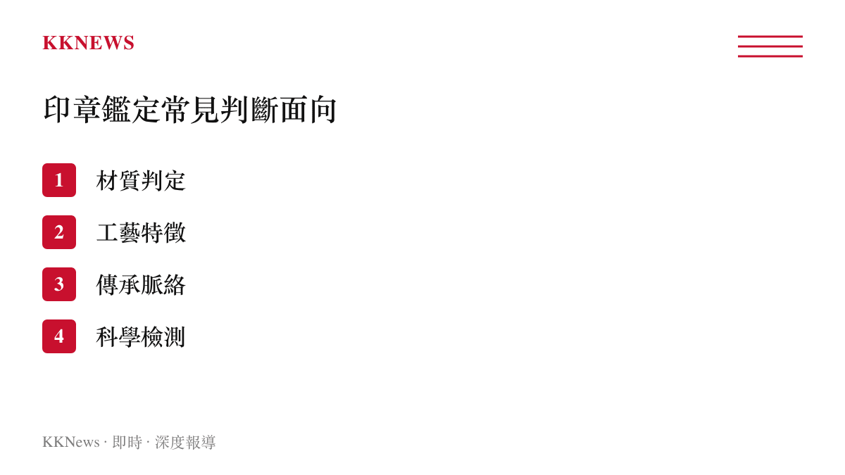 文物印章鑑定的四個主要判斷面向說明