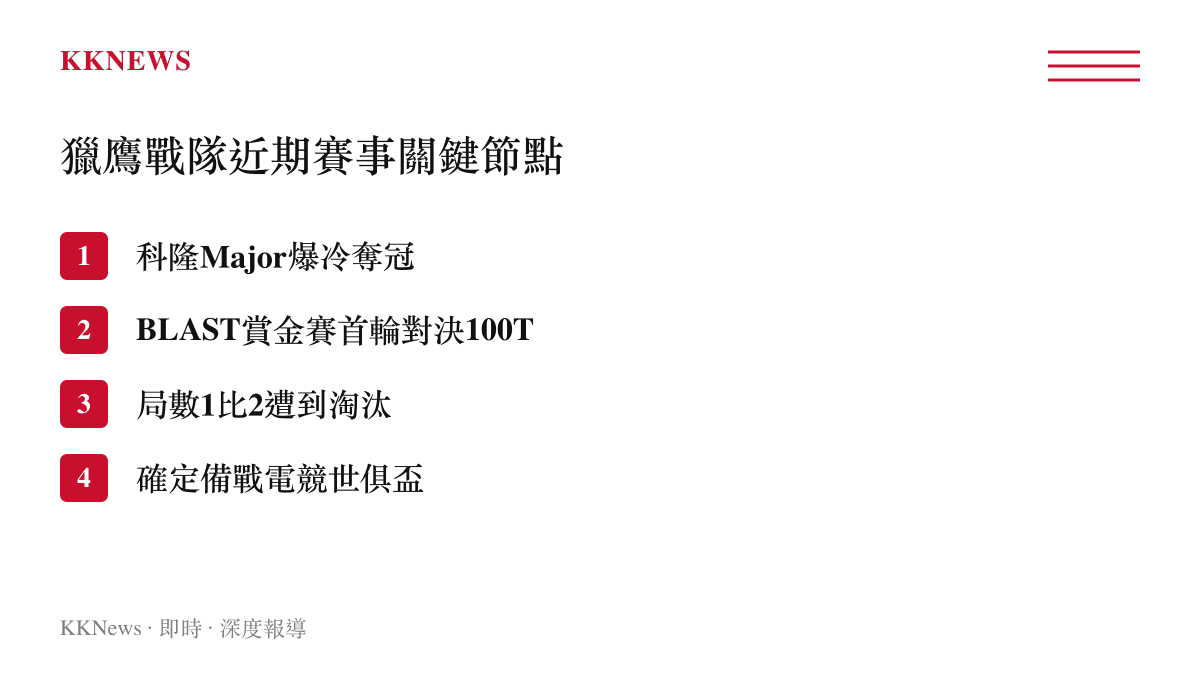 獵鷹戰隊從科隆Major奪冠到BLAST賞金賽爆冷淘汰的賽事時間軸