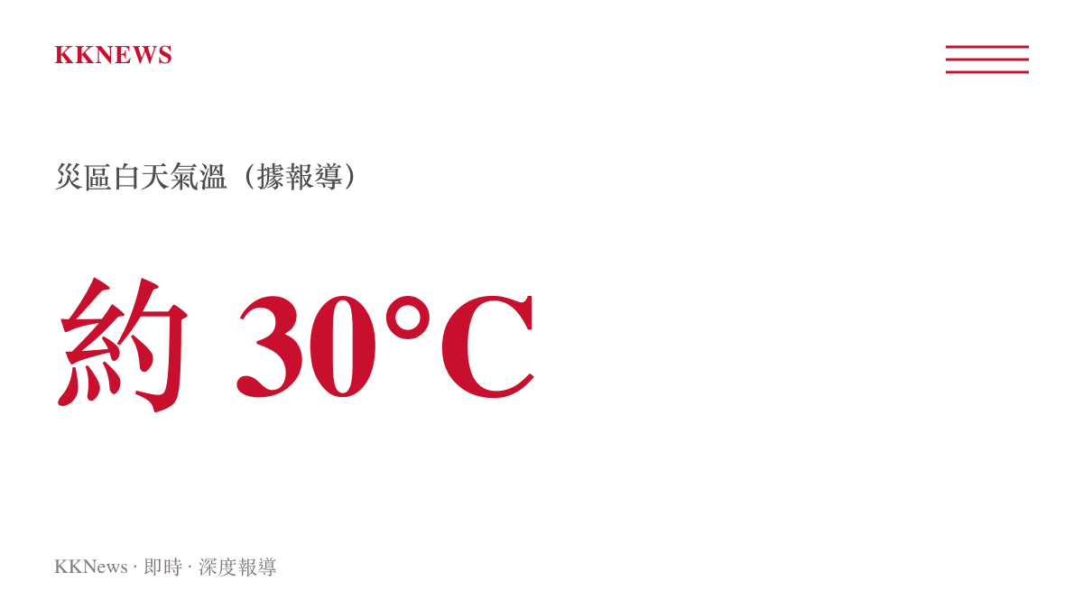 廣西災區白天氣溫約攝氏30度示意