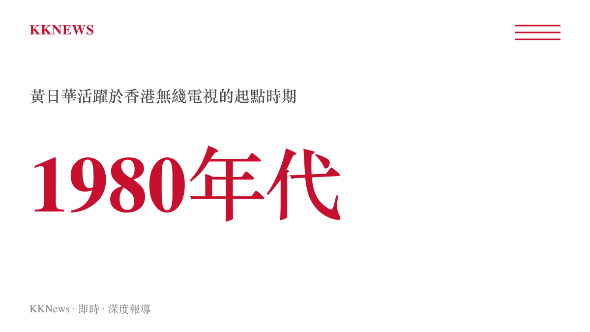 黃日華自1980年代起活躍於香港無綫電視的演藝生涯時間點