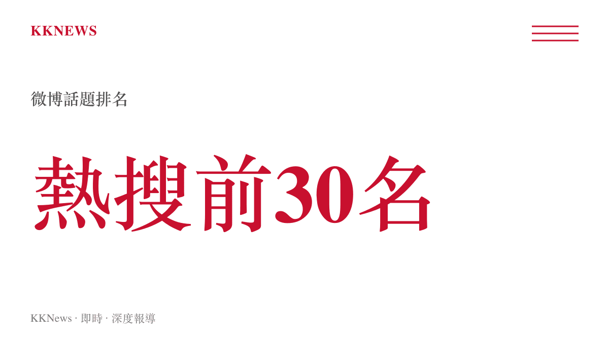 熱搜前30名 微博話題排名