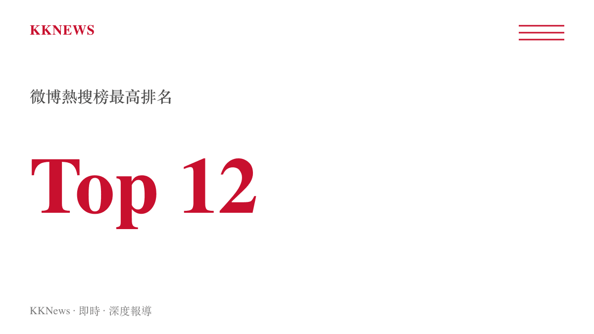 統計圖卡呈現茉莉奶白換彩色頭像話題在微博熱搜榜達到第十二名的最高排名位置