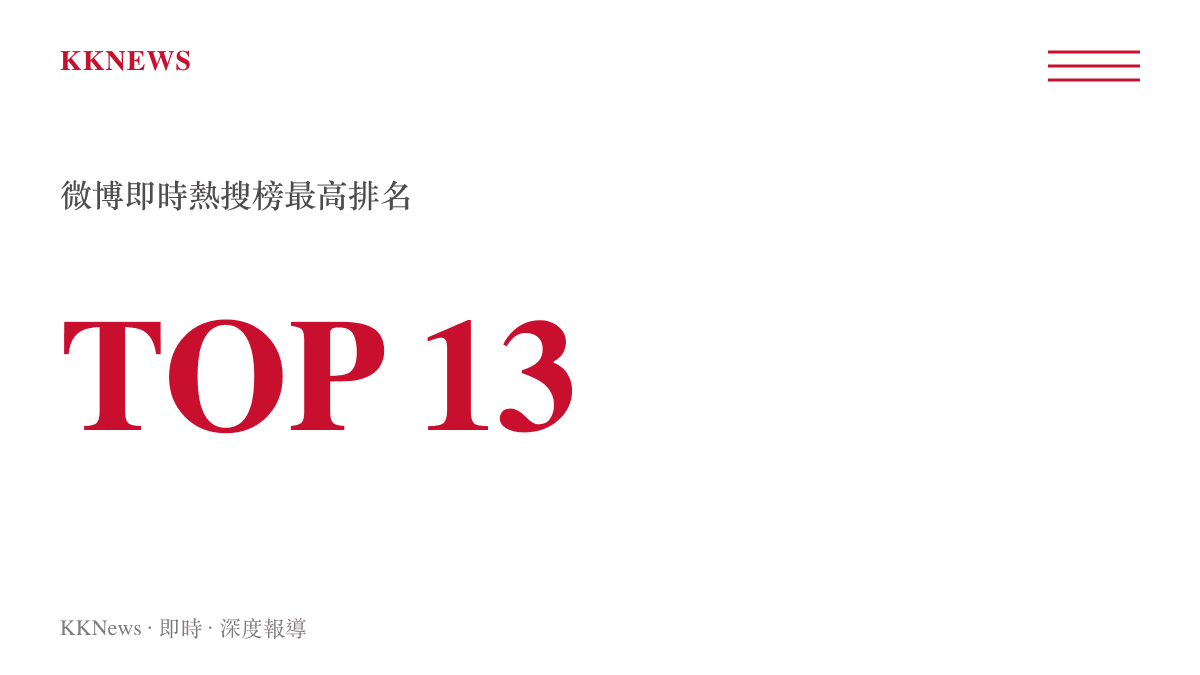統計圖卡呈現該東北景點命名話題在微博即時熱搜榜上達到第十三名的最高排位
