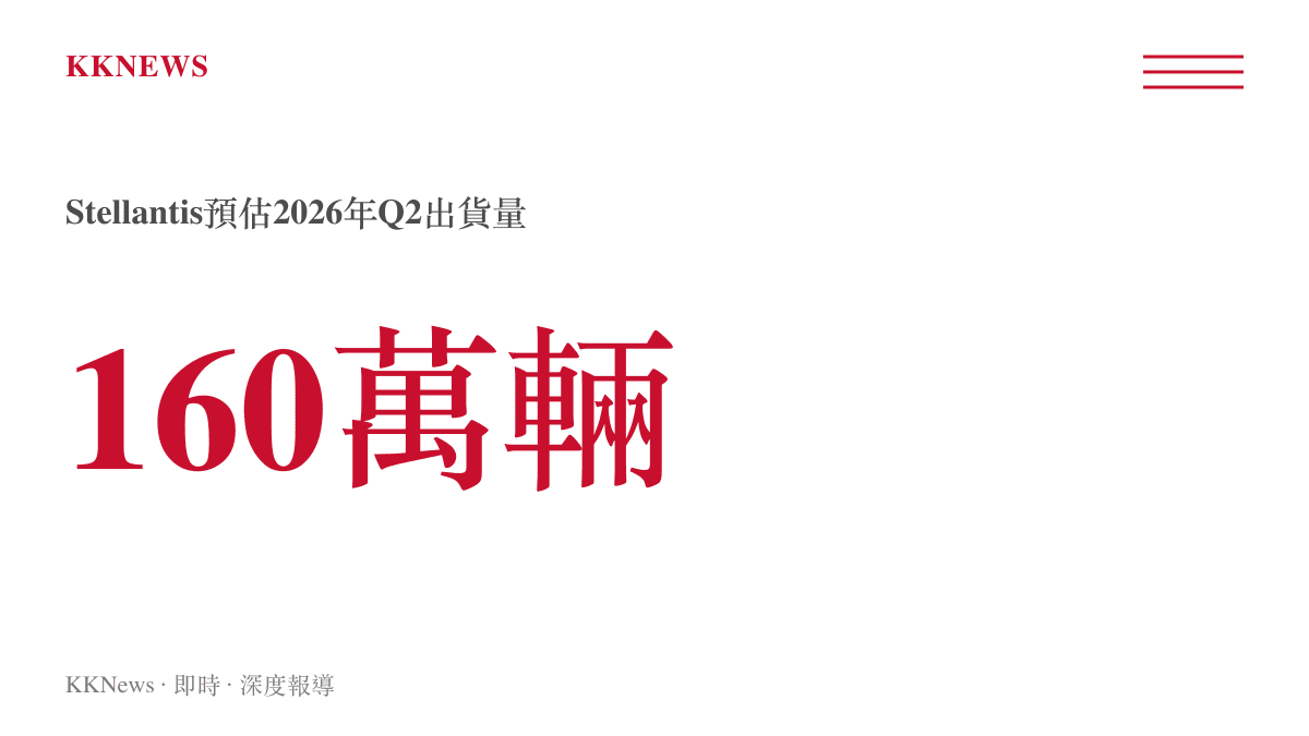 Stellantis集團預測2026年第二季度的汽車總出貨量將達到160萬輛，相比2025年同期增長10%。