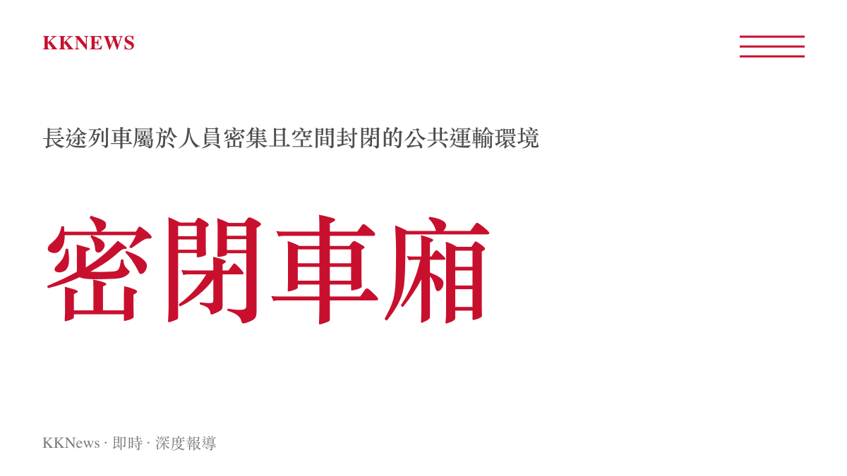 長途列車密閉車廂示意圖卡，說明此類空間對第一線應變處置的挑戰