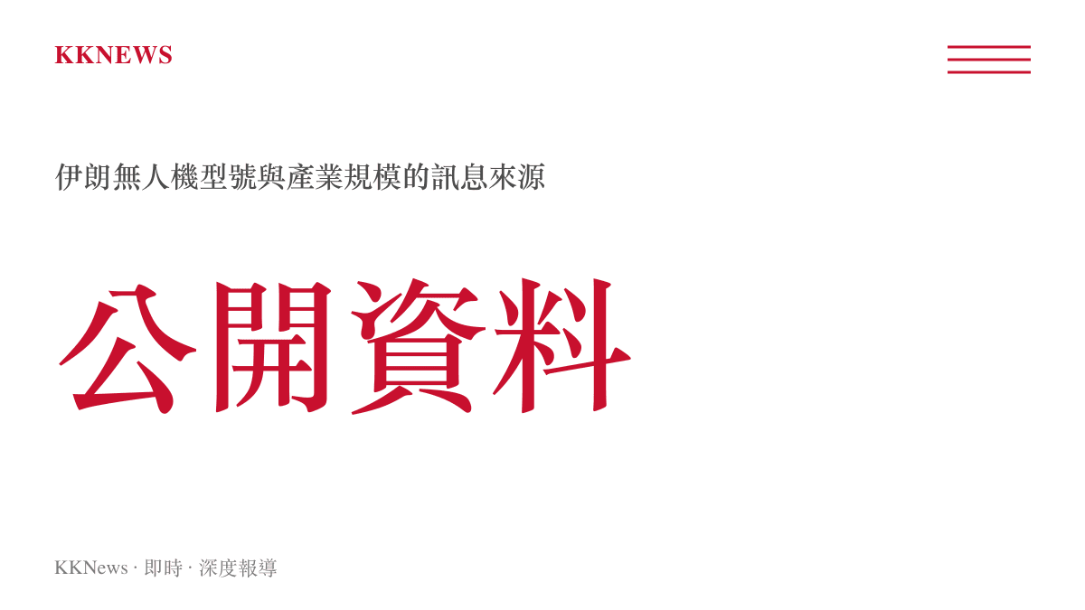 統計圖卡顯示伊朗無人機研發相關資訊來自公開資料與國際軍事研究機構