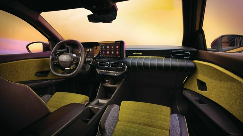 Renault 5 E-Tech內裝相當具有法式設計風格，不會只是裝個螢幕了事。...