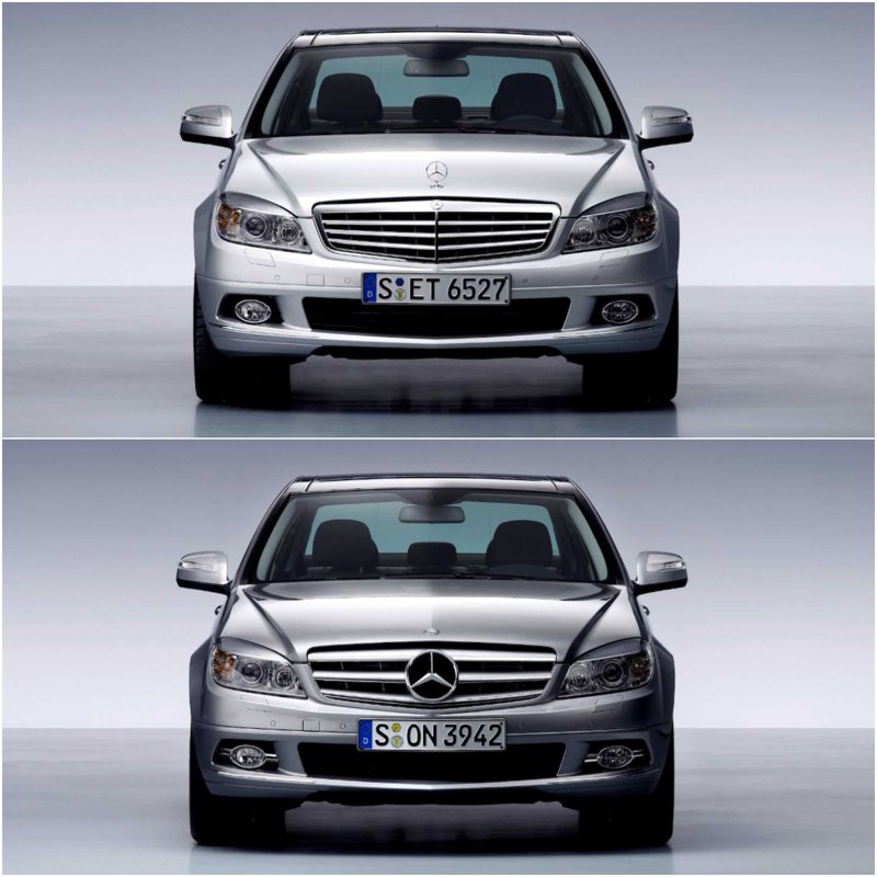 Mercedes-Benz C-Class(W204) 圖上：Avantgarde 圖下：Classic。 圖／Mercedes-Benz