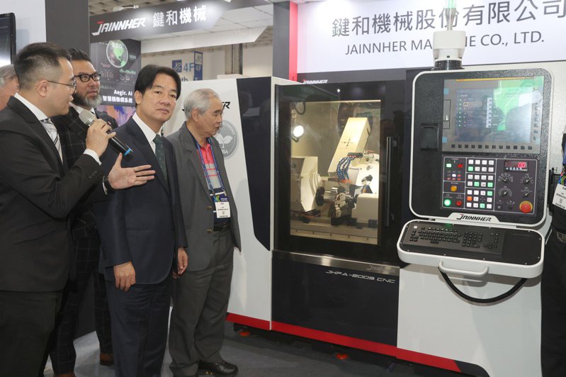 賴清德副總統今天出席「2024台灣國際工具機展」。記者蘇健忠／攝影
